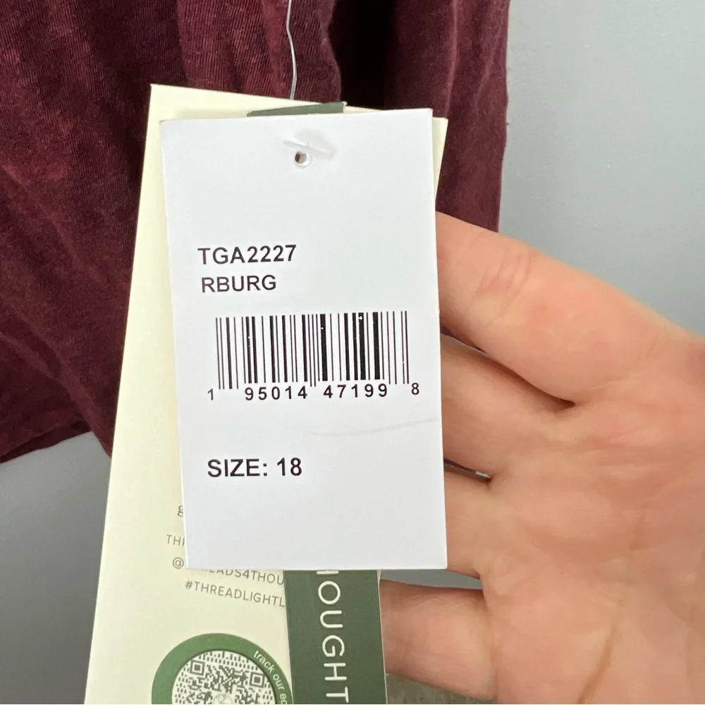 Threads 4 Thought NWT Burgundy Shirt